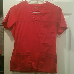 Red xxs scrub set Dickies